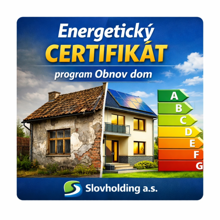 Energetický certifikát po rekonštrukcii OBNOV DOM